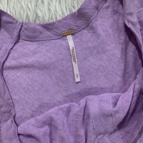 Free people women’s oversized summer breezy purple flowing top size small - Picture 4 of 9